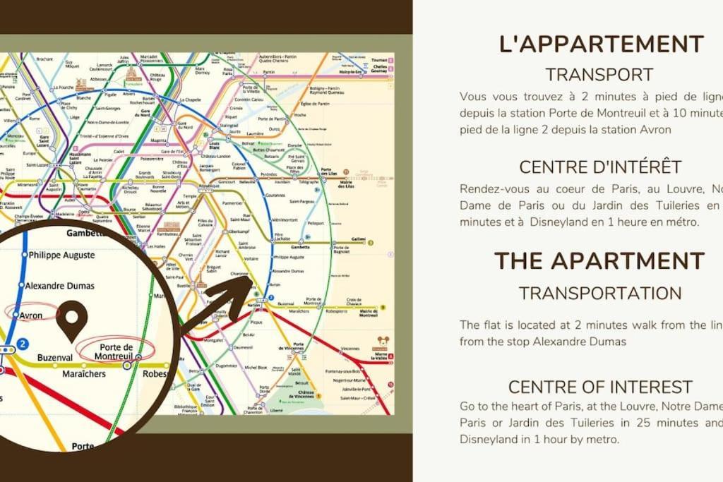 31.Appart 8Pers#3 Bedroom #Pere Lachaise #Nation باريس المظهر الخارجي الصورة